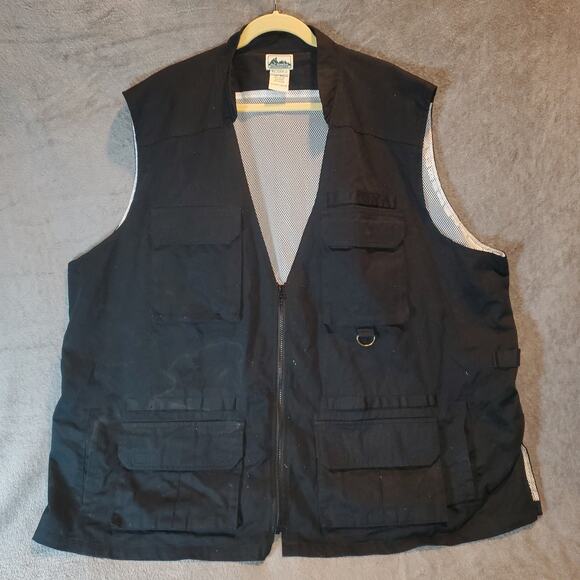 All Terrain Outfitters 4XL Black Outdoor Fishing Utility Vest Multi Pocket - Picture 1 of 9